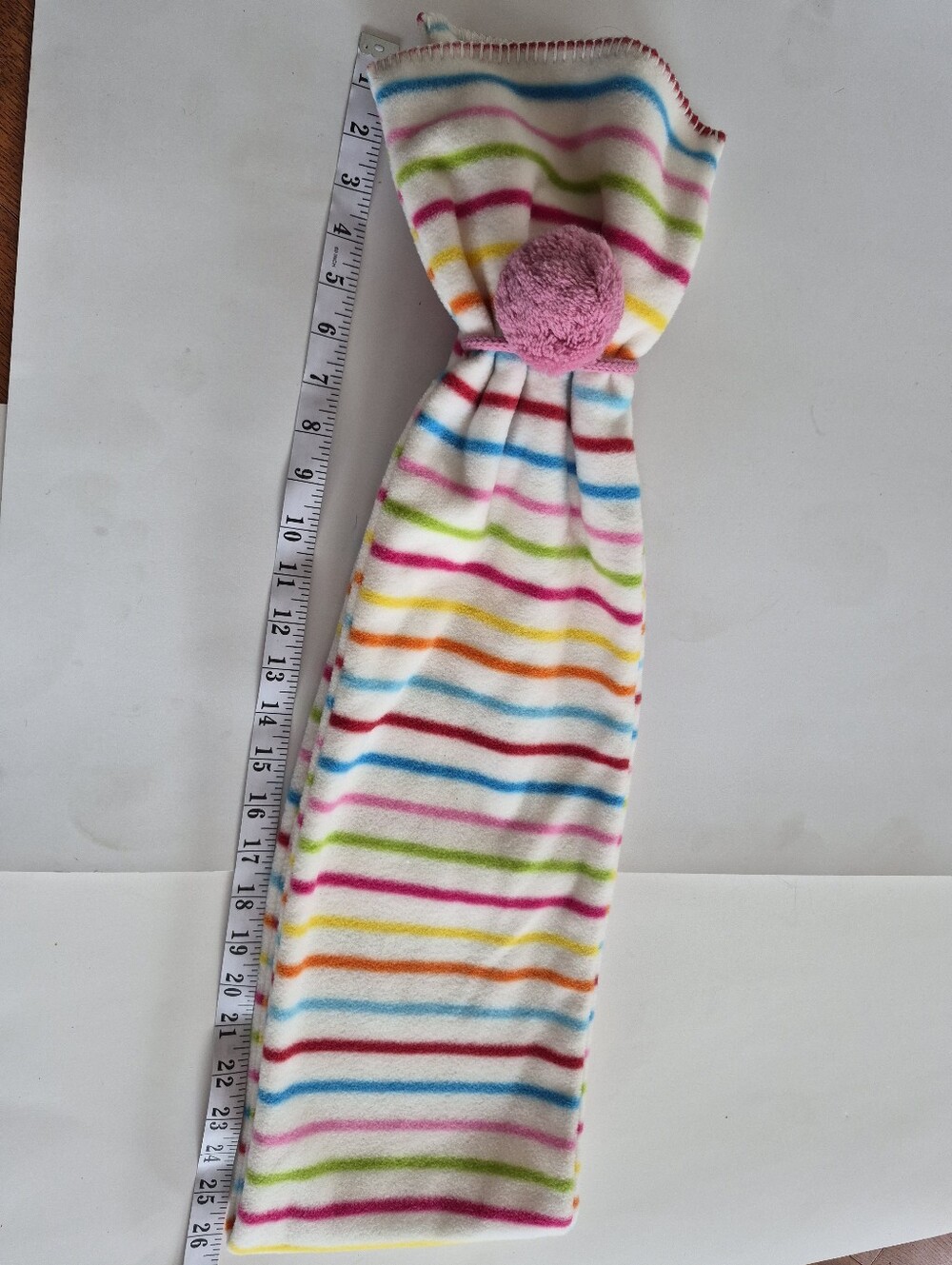 GAP Kids Multicolor Striped Fleece scarf Vintage Y2k white